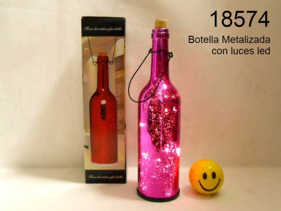 Imagen de ADORNO BOTELLA METALIZADA CON LUZ 10.24